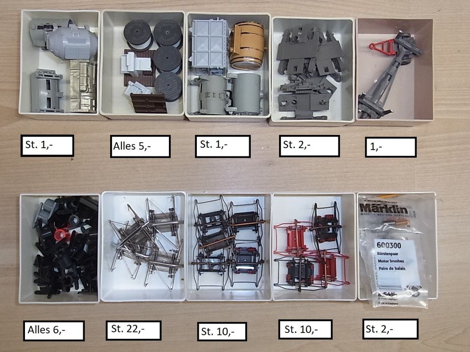 Märklin HO Kupplung Stromabnehmer Ersatzteile Lichtleiter Telex in Bleckede