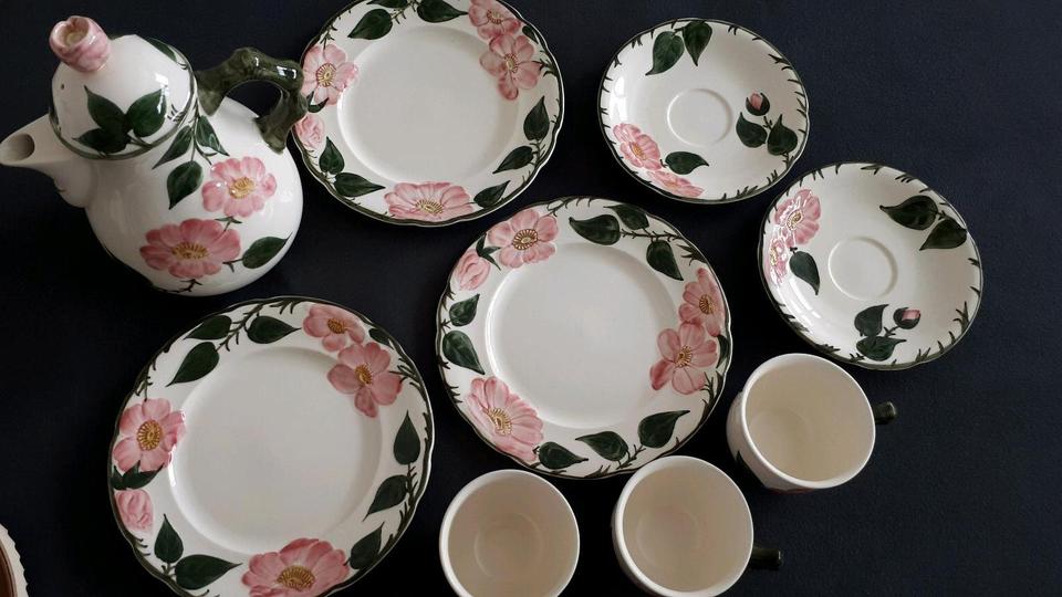 villeroy&boch WILDE ROSE, Kaffeekanne, Tasse, Unterteller, Teller in Mühldorf a.Inn