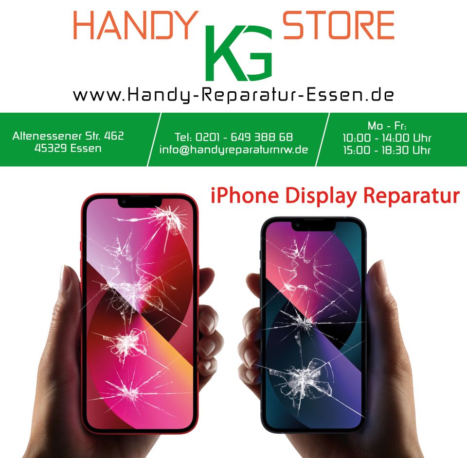 Apple iPhone Display Reparatur in 30 Min alle Modelle ab 50€ in Essen