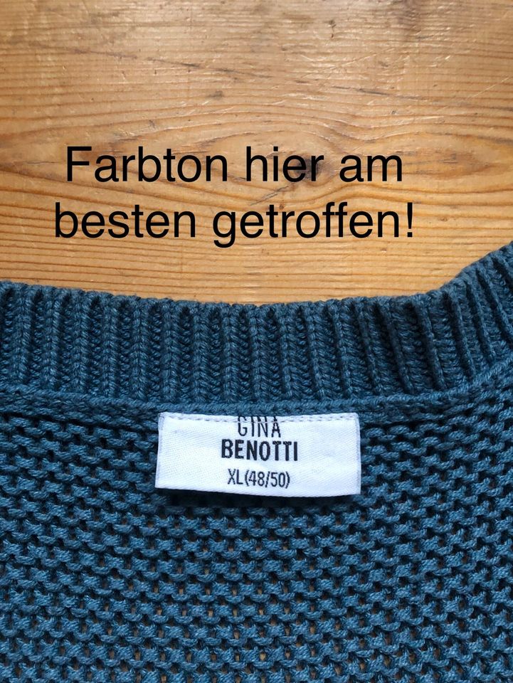 Damen Strickjacke taubenblau/ rauchblau, Gr. XL in Karlsruhe