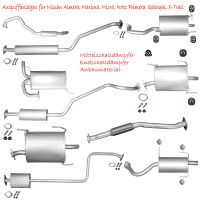 Nissan Almera Maxima Micra Note Primera Qashqai X-Trail Auspuff Endschalldämpfer Mittelschalldämpfer Hosenrohr Katalysator Rußpartikelfilter Sportauspuff Lambdasonden Flexrohre Rohre Winkelrohre Sachsen - Hoyerswerda Vorschau