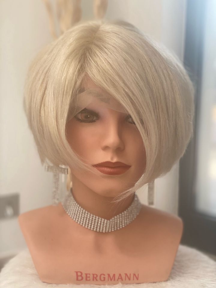 Perücke Scheitel Lace blond Bob Echthaare in Saarbrücken