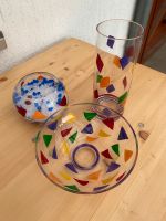 Set aus Vase, Schale und Deko - Glas bunte Applikationen Niedersachsen - Wathlingen Vorschau