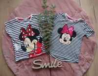 2 T-Shirt Minnie Mouse gestreift Pailletten Gr.104 Primark Niedersachsen - Rühen Vorschau