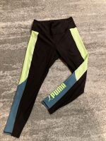 Puma Leggins schwarz/neon/blau (neuwertig) Bayern - Rötz Vorschau