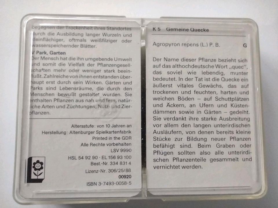 Pflanzen Mitteleuropas, Verlag für Lehrmittel Pößneck, DDR in Tübingen