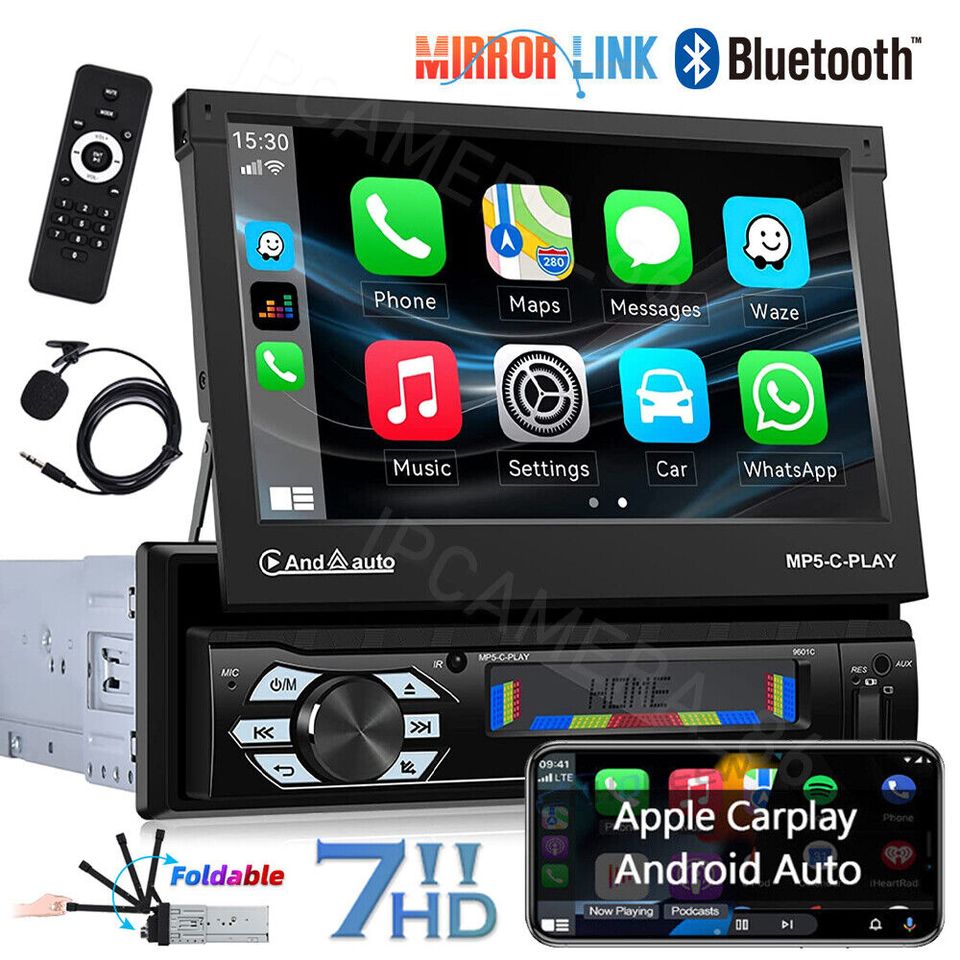 7 Zoll 1 DIN AUTORADIO GPS CARPLAY BLUETOOTH USB TF FM MP5 player  Touchscreen in Dortmund - Eving, MP3 Player gebraucht kaufen