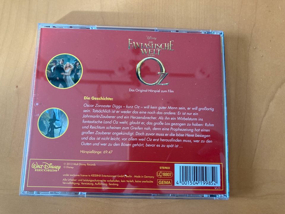 CD Hörspiel Kinofilm Disney Die fantastische Welt von Oz in Uettingen