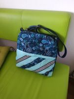 DIY Handtasche handmade Crossover petrol Reflektor Paisley Bayern - Maisach Vorschau