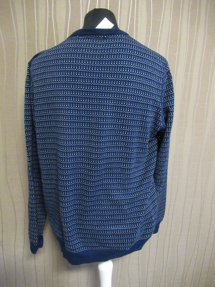 Walbusch Herren Strick Pullover Gr. 54 dunkelblau weiß in Grevenbroich