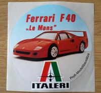 Aufkleber Italeri Ferrari F 40 "Le Mans" Durchmesser 10cm Schleswig-Holstein - Hennstedt Vorschau