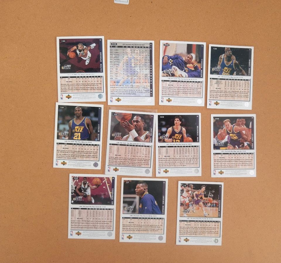 11 NBA Trading Cards Utah Jazz upper-deck 94-95 in Freiburg im Breisgau