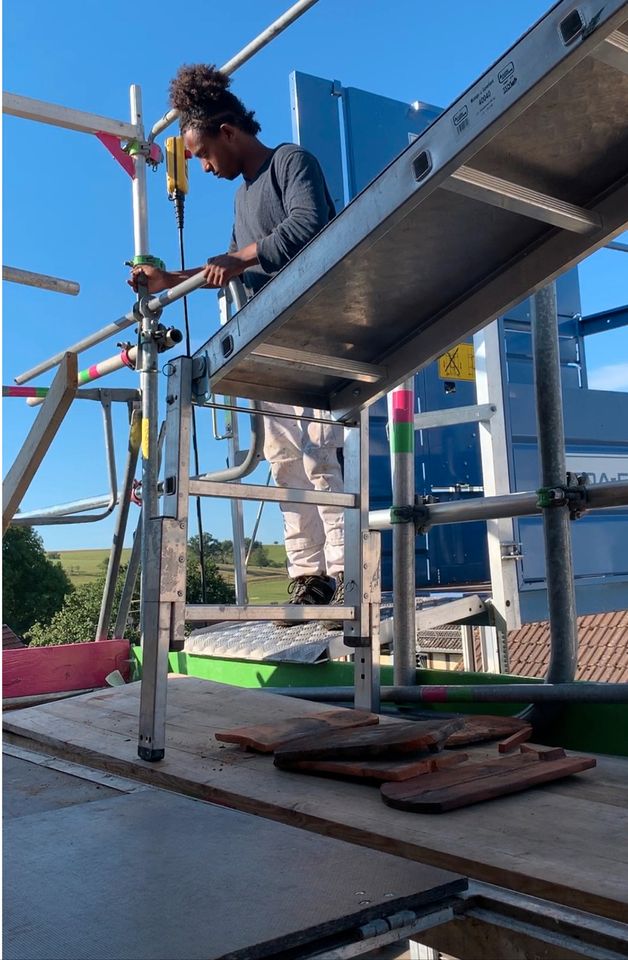 Gerüstaufzug Senkrechtlift Materialaufzug Lastenaufzug GEDA in Hirzenhain