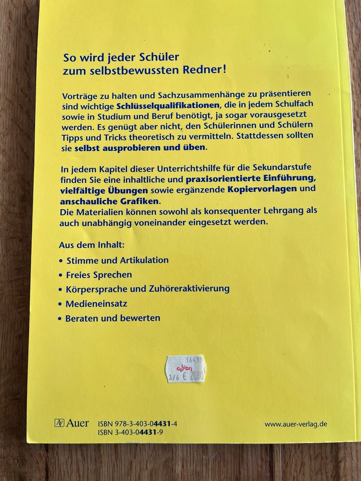 Methodentraining: Vortragen, Präsentieren, Referieren in Zierenberg