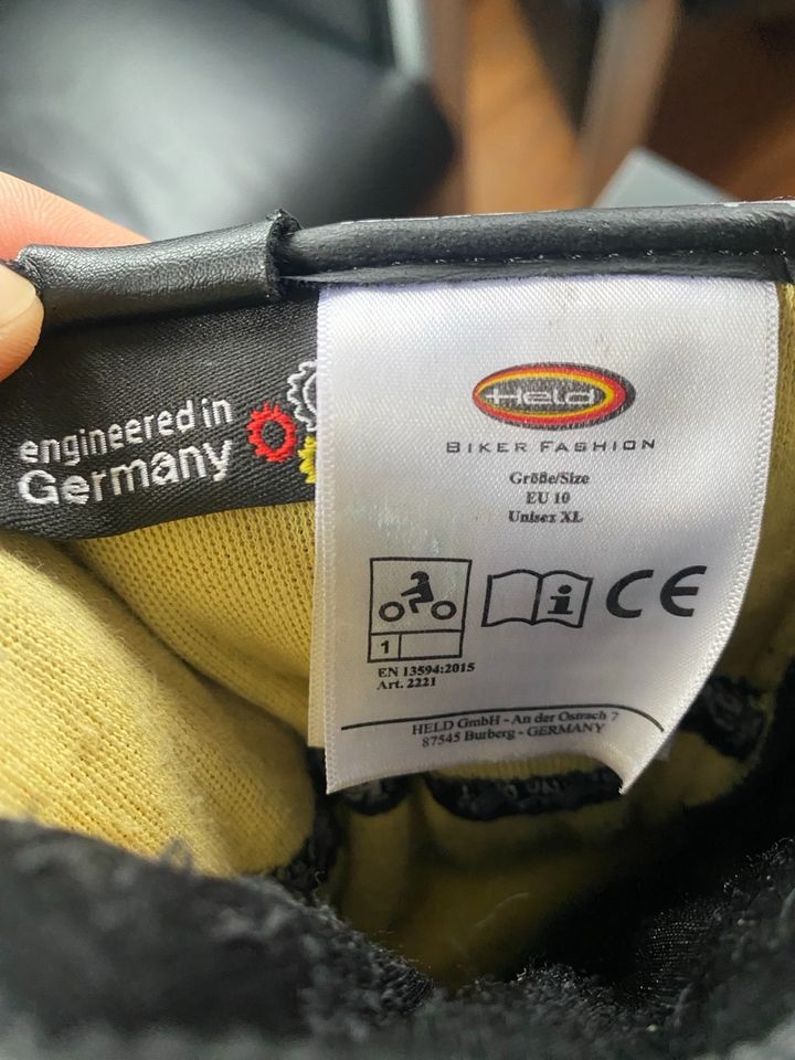 Verkaufe HELD Revel Motorradhandschuhe, Schwarz, Größe EU 10 in Ulm