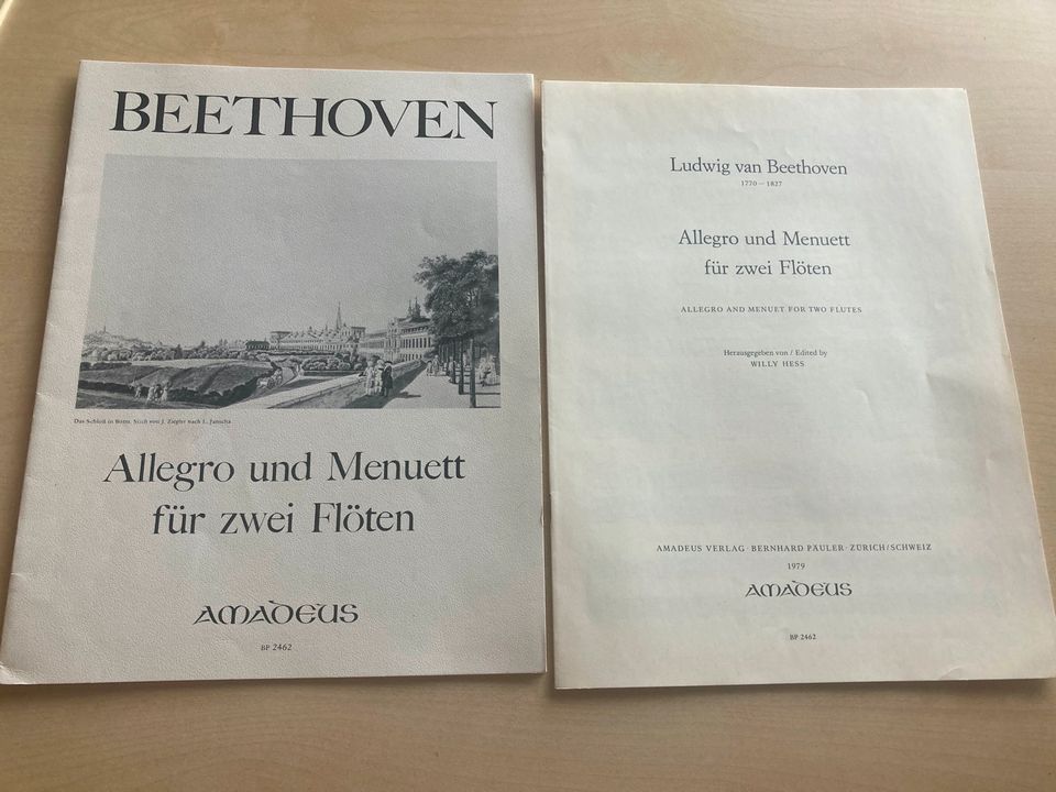 Beethoven Allegro und Menuett für zwei Flöten Amadeus Ludwig van in Pirmasens