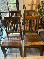 4 Holzstühle aus Massivholz shabby chic Sachsen - Klipphausen Vorschau