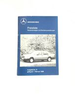 Mercedes W124 R107 Preisliste Nr.51 W126 ab Februar 1988 25,-VB* Hessen - Brombachtal Vorschau