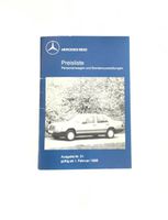 Mercedes W124 R107 Preisliste Nr.51 W126 ab Februar 1988 25,-VB* Hessen - Brombachtal Vorschau