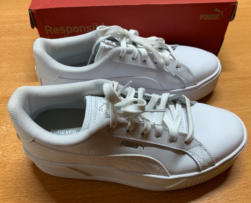 Puma Sneaker Damen Weiss KARMEN Gr 38 in Neustadt am Rübenberge