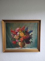 Blumengemälde 58cm x 68,5cm,  Öl auf Holzplatte gemalt Original Nordrhein-Westfalen - Gladbeck Vorschau