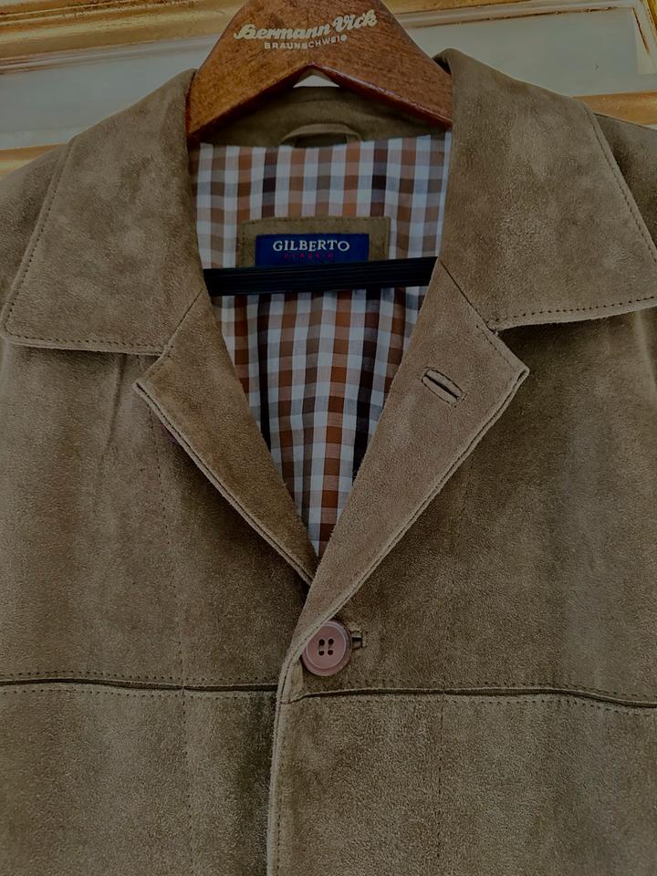 Ziegenleder Ziegenvelouers Herrenjacke Sacco Blazer Gr.50 NEU in Stahnsdorf