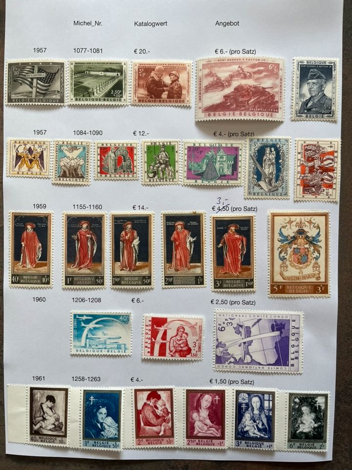 Briefmarken von Belgien in Aachen