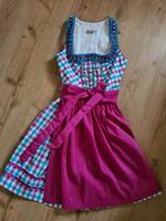 Trachten Landhaus Dirndl pink / blau Größe 36 Bayern - Moos Vorschau