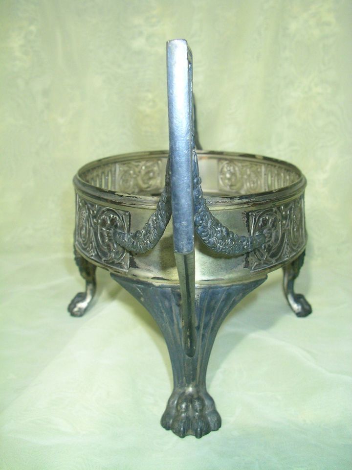 Vintage Jugendstil Original WMF-G Jardiniere versilbert mit Glas in Berlin