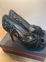 Buffalo London High Heels schwarz Pailletten Satin Schleife Berlin - Treptow Vorschau