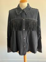 Neuwertiges Jeanshemd -Jacke mit funkelnden Steinen von Zara - Bayern - Oberhaid Vorschau