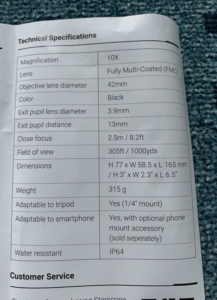 Starscope monocular Teleskop 42 mm in Mülheim (Ruhr)