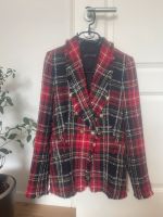 Zara Tweed Boucle Blazer rot karo Blogger Nordrhein-Westfalen - Hamm Vorschau