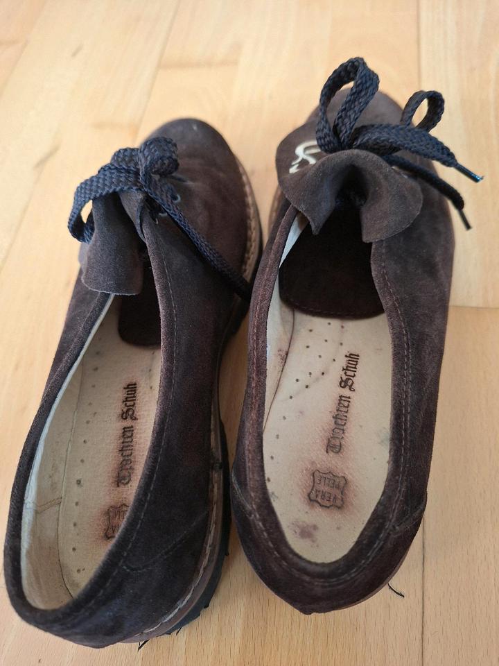 Haferlschuhe braun Tracht Velours echt Leder Gr 39 in Nürnberg (Mittelfr)