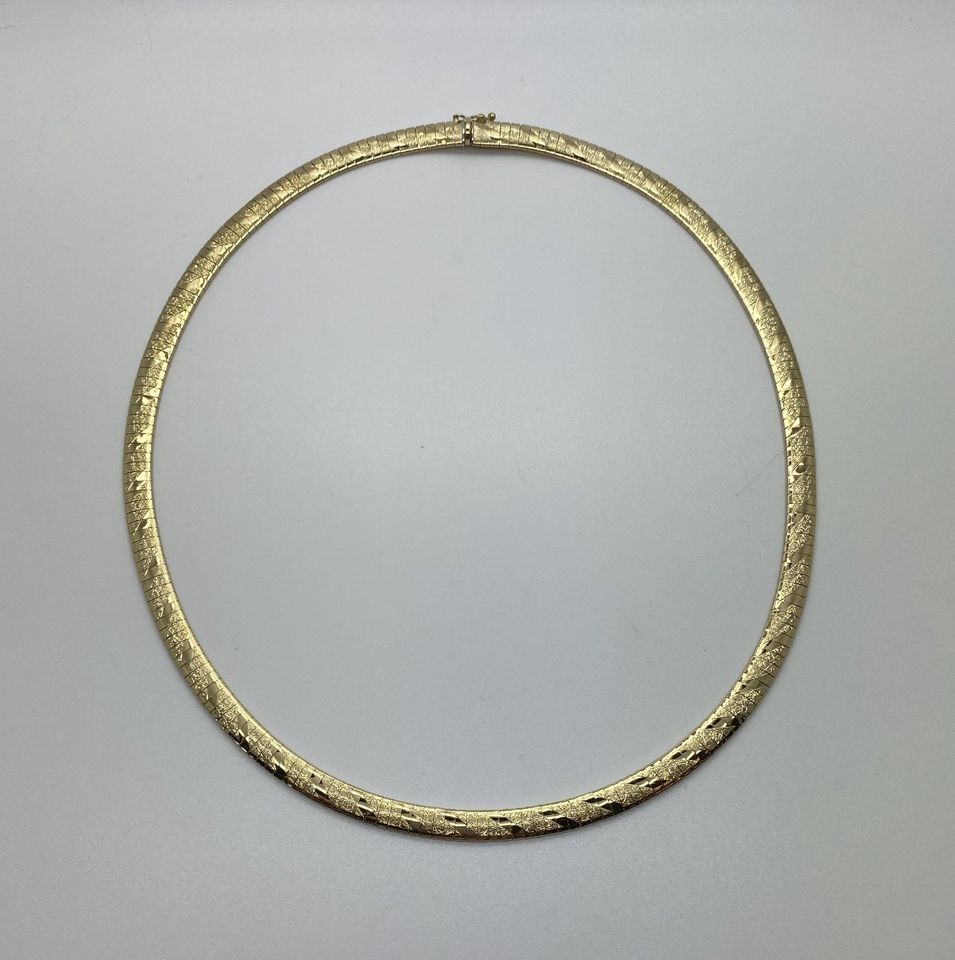 Collier gemustert in 333er Gelbgold, Länge ca. 45 cm (P17898) in Landshut