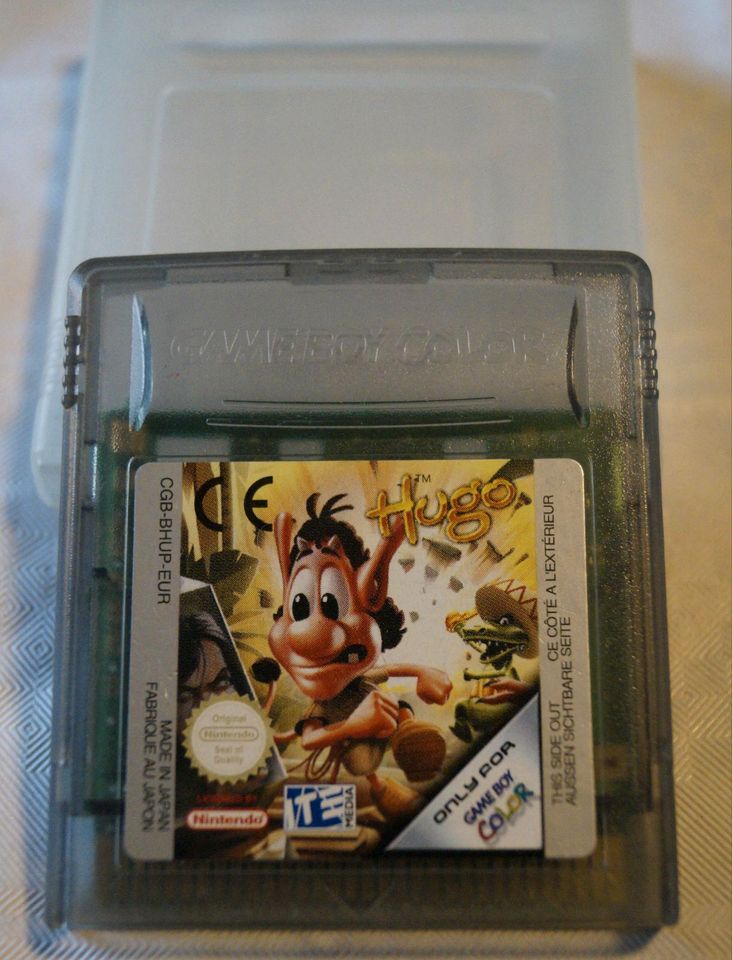 ORIGINAL Gameboy COLOR Spiel "HUGO" inkl. Hülle in Althüttendorf