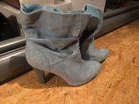 Stoff Stiefeletten in hellblau 37 Sachsen-Anhalt - Bitterfeld Vorschau