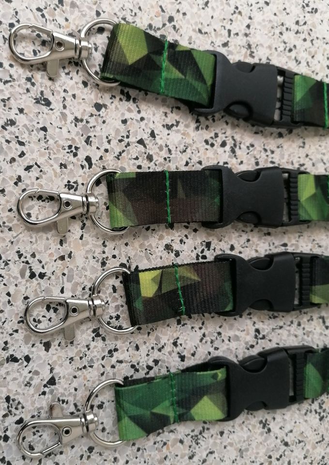 4 Bundeswehr Bw Schlüsselband Schlüsselanhänger Lanyard Flecktarn in Wiesbaden