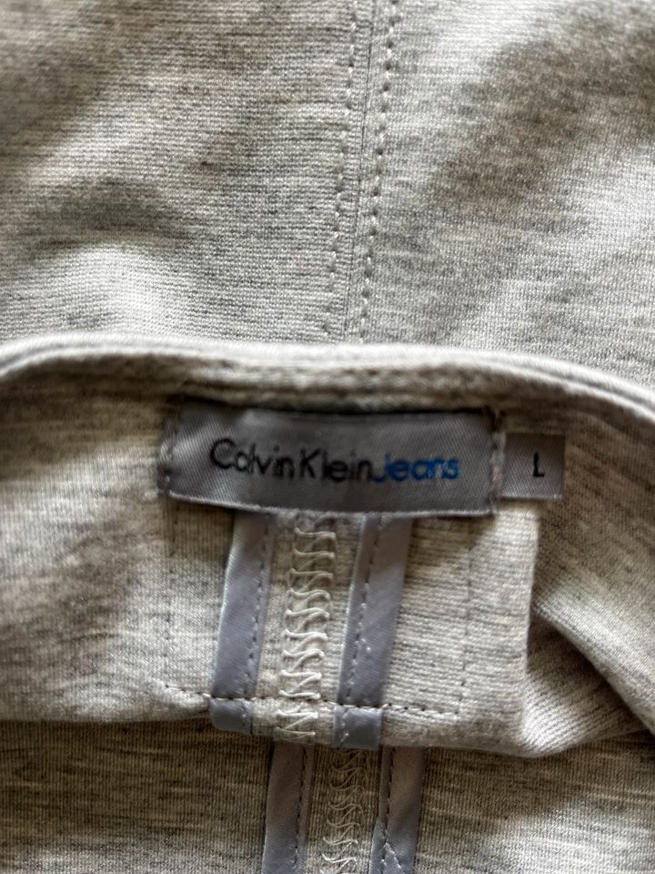 Neu Calvin Klein Jeans Kleid Etuikleid Elastan Grau L 38 40 USA in Salzwedel