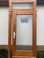 Alte Holz Haustür Eingangstür mit Glaseinsatz und Oberlicht Hessen - Schenklengsfeld Vorschau