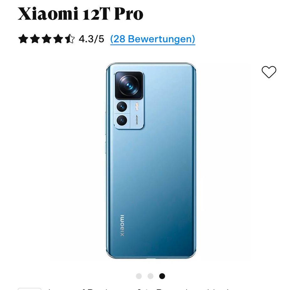 Xiaomi 12T Pro 8GB+256GB 5G in Ulm