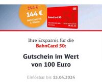 DB Bahncard 50 eCoupon Gutschein Rabatt Code 100€ Dortmund - Innenstadt-West Vorschau