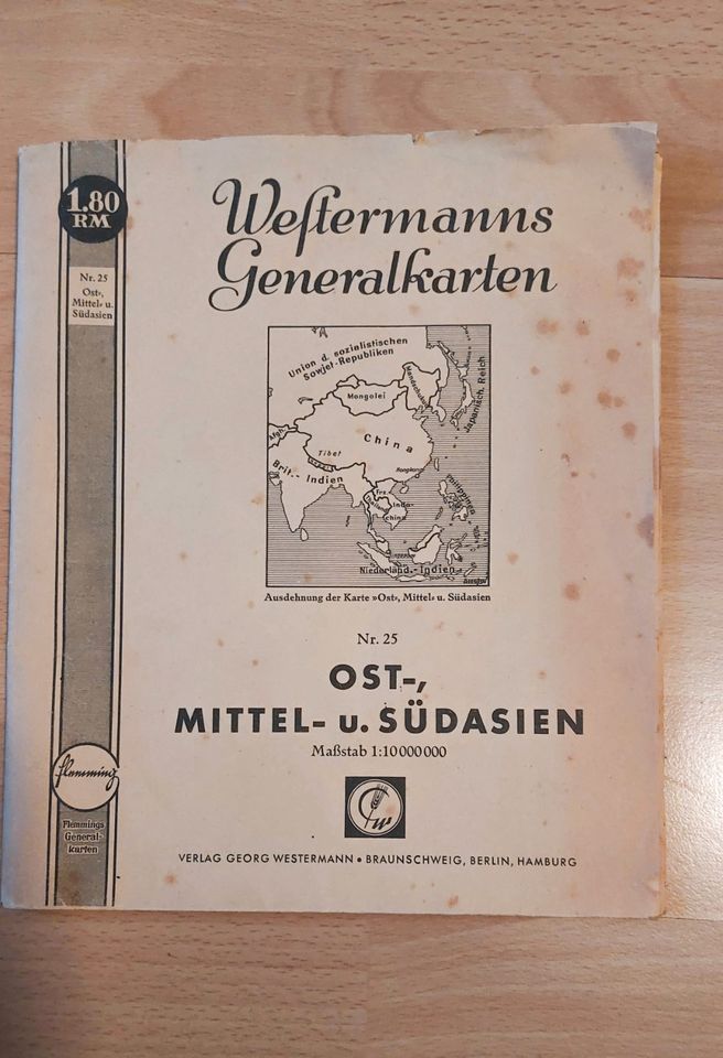 Westermanns Generalkarten Nr. 25 Ost-, Mittel- & Südasien 1941 in Dresden