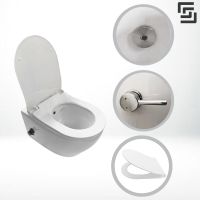 2 in 1 Dusch WC Taharet | Gesäßdusche | Armatur | Randlos | Bidet | Design Wand Hänge WC | Hygienedusche | Bidet | Taharet | Taharat WC | Softclose Absenkautomatik Deckel Nordrhein-Westfalen - Kierspe Vorschau