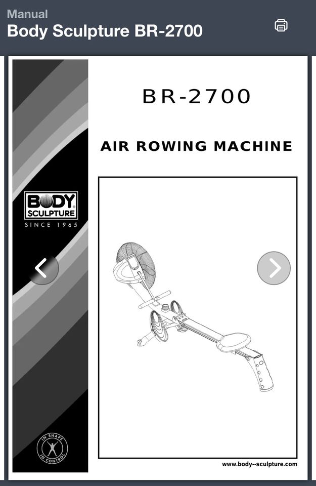 Rudermaschine BR rower 2700 in Baden-Baden