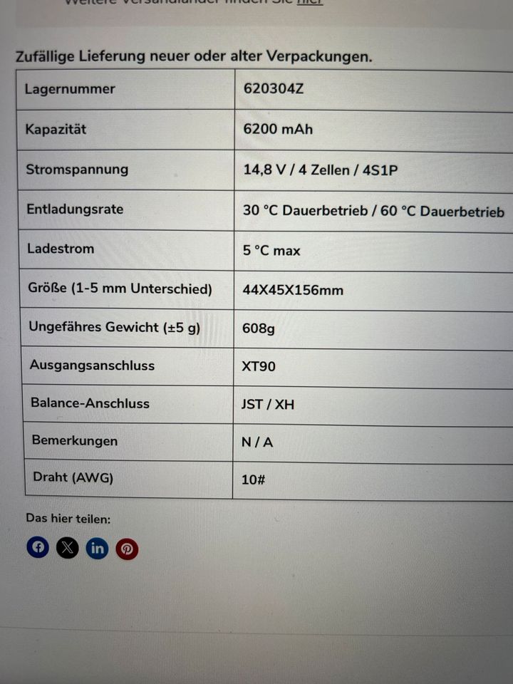 1x Neuer 4s 6200mAh CNHL 30C LiPo in OVP no SLS Gensace Mylipo in Köln