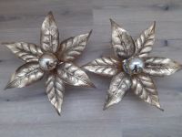 2 Wandleuchten " Blütenform " aus Metall goldfarben. Berlin - Zehlendorf Vorschau