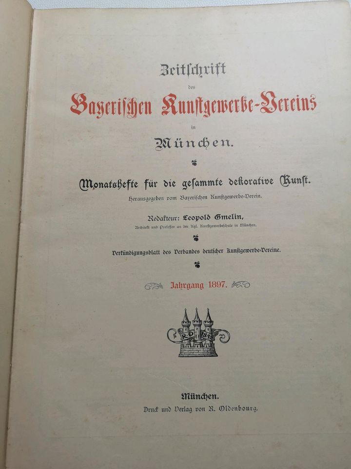 Antiquarisch: Zeitschrift Bayerischer Kunstgewerbe-Verein 1897 in Hamburg