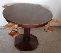 Spieltisch runder alter Tisch Antiquität mit Getränke Halter Holz Sachsen - Zittau Vorschau