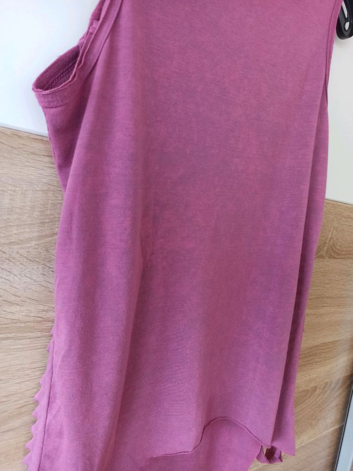 T-Shirt Rosidam Gr. L lila Strass+Steinchen offene Seiten Top in Bad Pyrmont